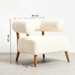 Sloucher Handcrafted Sheesham Wood Cane Bar Chair | Mid-Century Modern Stool - Image 7