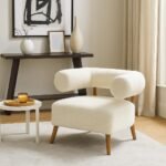 Sloucher Handcrafted Sheesham Wood Cane Bar Chair | Mid-Century Modern Stool