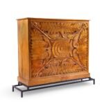 Rawin Hand-Carved Chest of Drawer | Floral & Leaf Motif Console Table - Image 3