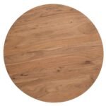 Aurea Round Sheesham Wood Coffee Table with sculptural pedestal base