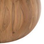 Aurea Round Sheesham Wood Coffee Table with sculptural pedestal base