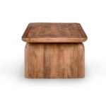 Decentra Sheesham Wood Coffee Table with sculptural block legs