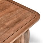 Decentra Sheesham Wood Coffee Table with sculptural block legs