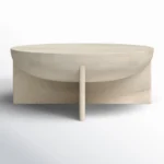 Elvora Handcarved Coffee Table – Mango Wood Round Centre Table - Image 2