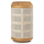 Grivano Handcarved Console Table in Solid Sheesham Wood with Cane Doors