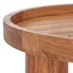 Round Coffee Table Online in Solid Sheesham Wood – Modern Natural Finish