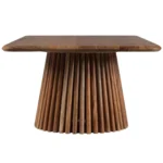 Wooden Coffee Table & Center Table with Twin Conical Base – Modern Design