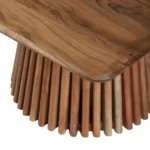 Wooden Coffee Table & Center Table with Twin Conical Base – Modern Design