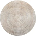 Modern Style Coffee Table with Round Top and Sculptural Base