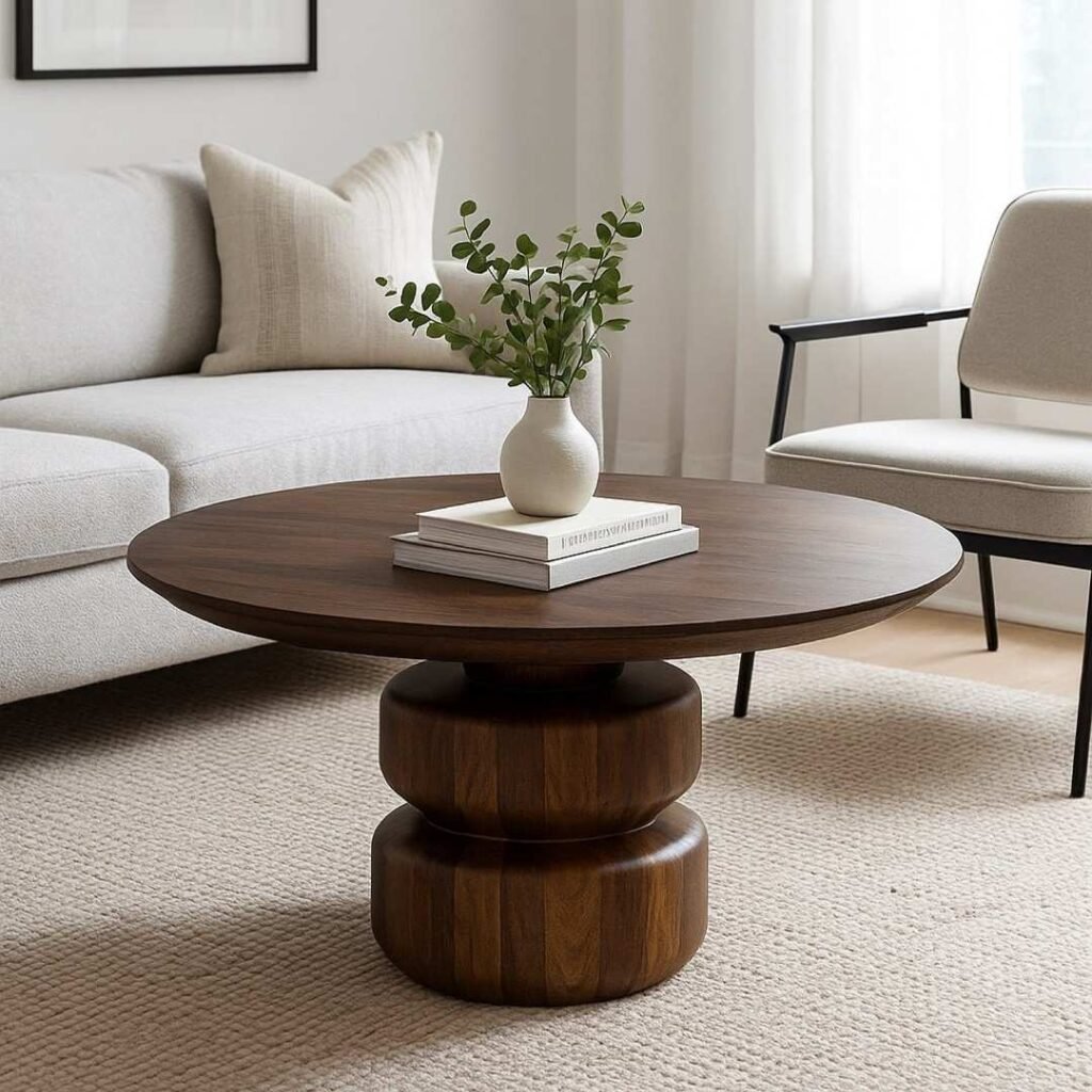 Buy Wooden Coffee Table Online – Solid Sheesham Wood Walnut Finish