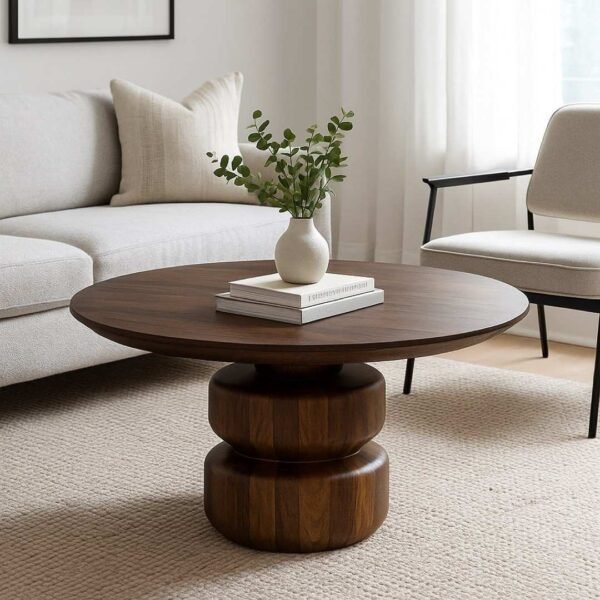 Buy Wooden Coffee Table Online – Solid Sheesham Wood Walnut Finish