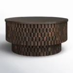 Kavaro Handcarved Coffee Table – Solid Sheesham Wood Round Centre Table - Image 2