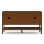 Orrica Handcrafted Wooden Sideboard with Ribbed Doors and Brass Handles