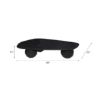 Modern black coffee table with unique sculptural sphere base