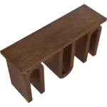 Orrica Handcarved Console Table in Solid Sheesham Wood with U-Shaped Legs