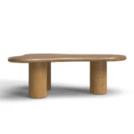 Handcrafted Solid Wood Coffee Table with Organic Modern Design