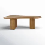Handcrafted Solid Wood Coffee Table with Organic Modern Design
