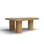 Handcrafted Solid Wood Coffee Table with Organic Modern Design