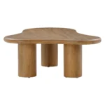 Handcrafted Solid Wood Coffee Table with Organic Modern Design