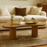 Handcrafted Solid Wood Coffee Table with Organic Modern Design