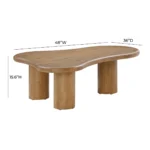 Handcrafted Solid Wood Coffee Table with Organic Modern Design