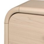 Trivio Handcarved Console Table in Solid Mango Wood with Natural Grain