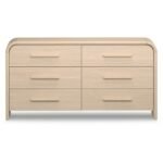 Trivio Handcarved Console Table in Solid Mango Wood with Natural Grain