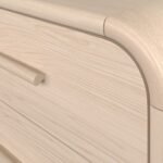 Trivio Handcarved Console Table in Solid Mango Wood with Natural Grain