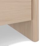 Trivio Handcarved Console Table in Solid Mango Wood with Natural Grain