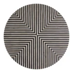Bone Inlay Centre Round Table in Black and White – Designer Coffee Table