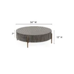 Bone Inlay Centre Round Table in Black and White – Designer Coffee Table