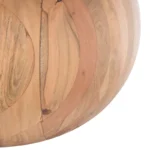 Aurea Round Sheesham Wood Coffee Table with sculptural pedestal base