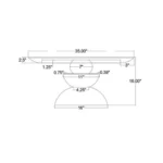 Round wooden center table for living room with pedestal base