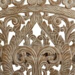 Artesa handcarved sheesham bed with intricate floral carving in solid wood