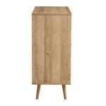 Kyros Cane Bar Cabinet in solid Sheesham wood with handwoven cane doors