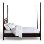 EvoCanewood sheesham wood bed with solid wood frame and cane detailing