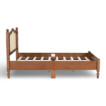 Luxecraft cane bed with solid wood frame and handwoven cane headboard