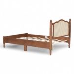 Luxecraft cane bed with solid wood frame and handwoven cane headboard