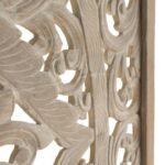 Magnolia mango wood bed with floral handcarved headboard