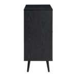 NoirCane – A Luxury Handcrafted Sheesham Wood Bar Cabinet with Elegant Natural Cane Detailing - Image 7