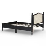 Prana wooden rattan cane bed with solid Sheesham wood frame