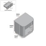 Fluto handcrafted mango wood bedside table with fluted texture and open shelf storage