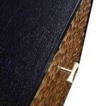 Kreta contemporary mango wood bedside table in matte black finish