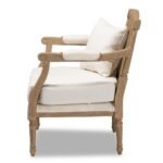 Solid wood cane chair in Sheesham wood with cane back and upholstered cushion