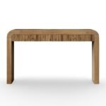SoftEdge handcrafted sheesham wood console table with rounded edges