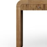 SoftEdge handcrafted sheesham wood console table with rounded edges