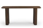 mango wood console table made from solid wood with rounded edges