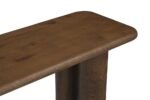 mango wood console table made from solid wood with rounded edges