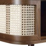 Aurex cane coffee table in Sheesham wood with open storage