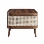 Aurex cane coffee table in Sheesham wood with open storage